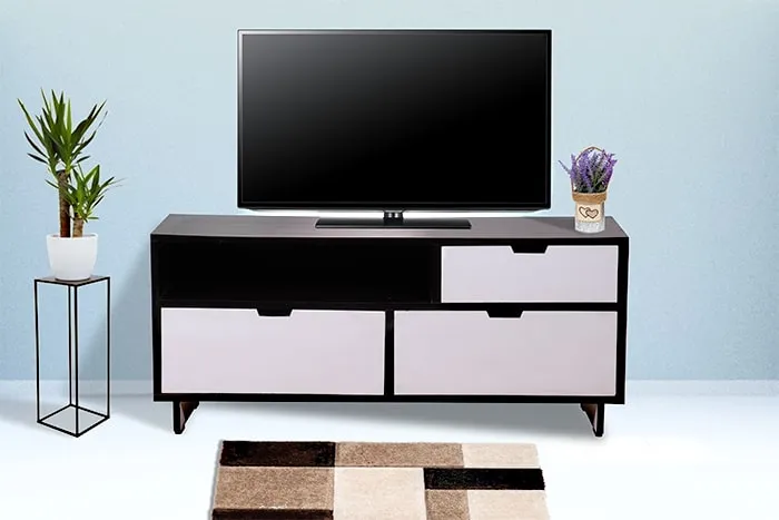 VIVDeal The Black & The White Drawers TV Unit